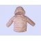 Бебешко зимно яке за момиче,с асиметрично закопчаване в цвят "пудра"