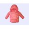 Бебешко зимно яке за момиче,с асиметрично закопчаване в цвят "сьомга"