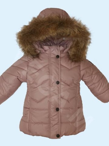 Детско зимно яке за момиче в цвят"пудра" Детско зимно яке за момиче в цвят"пудра"