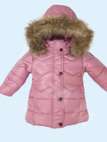 Бебешко зимно яке за момиче в цвят "тъмна пудра" Бебешко зимно яке за момиче в цвят "тъмна пудра"