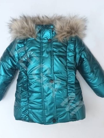 Детско зимно яке за момиче в цвят "залена перла" Детско зимно яке за момиче в цвят "залена перла"
