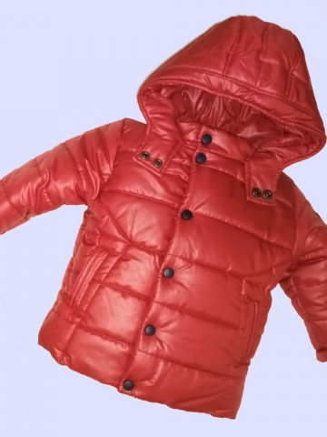 Детско зимно яке за момче в цвят "бордо".