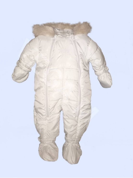 Бебешки ескимос за момиче в бял цвят мод.412022