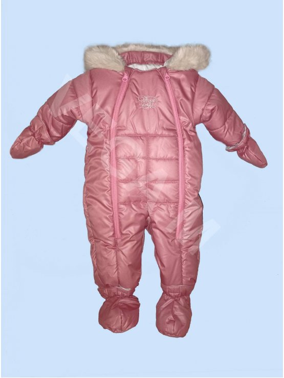 Бебешки ескимос за момиче в цвят тъмна пудра мод.412022