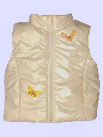 Детско елече за момиче мод.Д2025 в цвят екрю. Детско елече за момиче мод.Д2025 в цвят екрю.