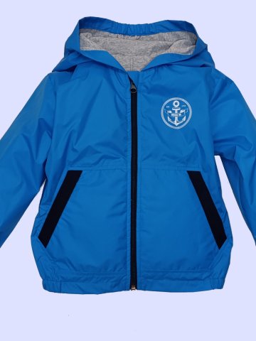Яке-ветровка за момче в цвят аквамарин мод.2025