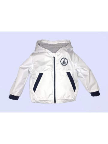 Яке  за бебе момче мод.2025в бял цвят.