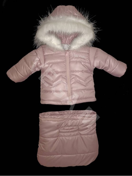 Бебешко яке-чувалче за момиче в цвят "светла пудра" мод.Ч2023