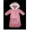Бебешко яке-чувалче за момиче в цвят "тъмна  пудра" мод.Ч2023