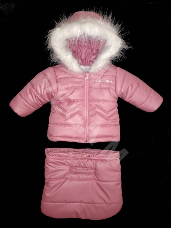 Бебешко яке-чувалче за момиче в цвят "тъмна  пудра" мод.Ч2023